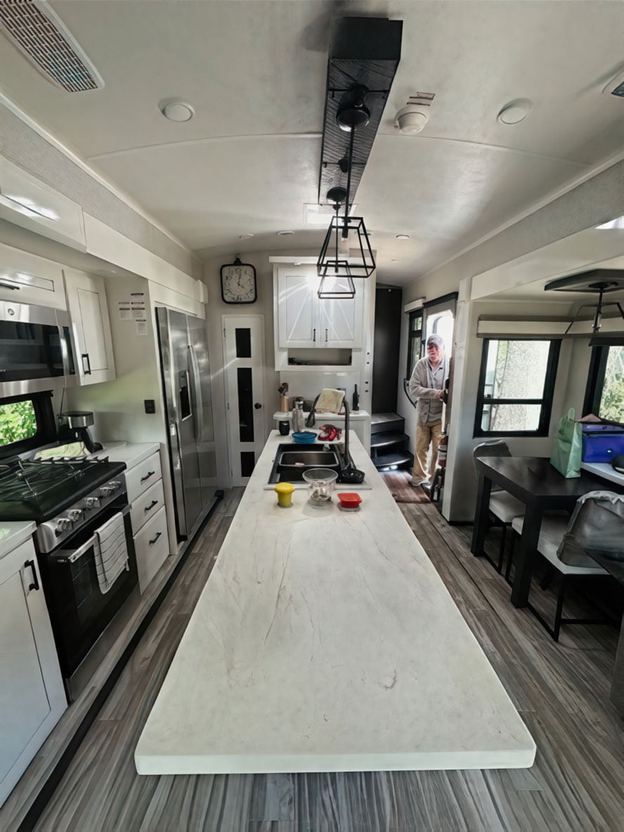 RV Interior Kitchen Island